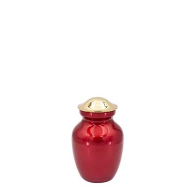 Rosette Red Extra Small Cremation Urn