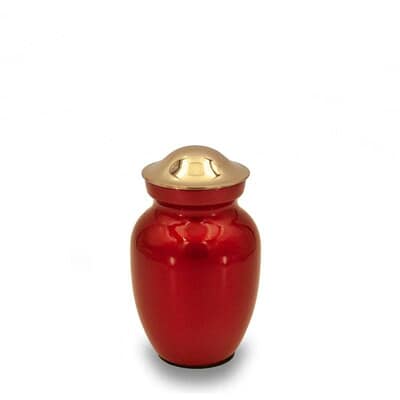 Rosette Red Keepsake Cremation Urn
