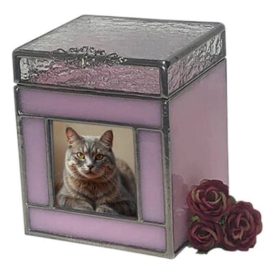Rosie Glass Large Photo Pet Urn