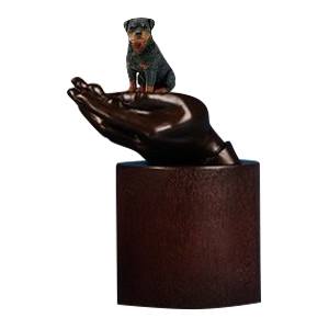 Rottweiller Hands Dog Cremation Urn