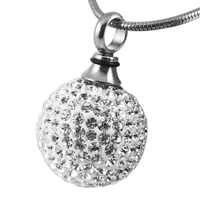 Crystal Ball Cremation Jewelry