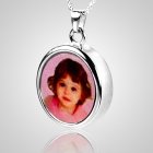 Round Picture Cremation Pendant III