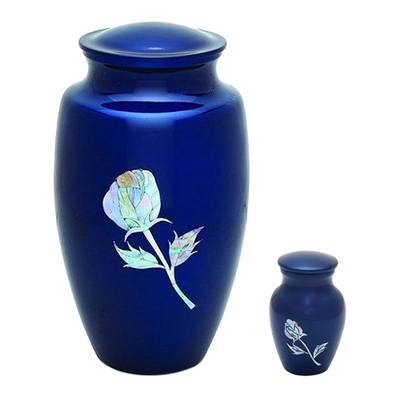 Royal Blue Rose Cremation Urns