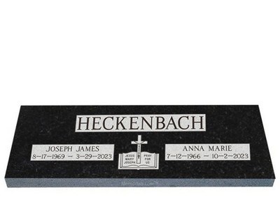 Royal Cross Companion Granite Headstone 36 x 12