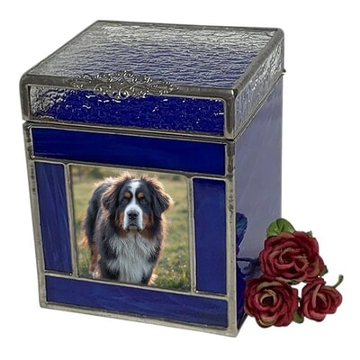 Royal Glass Medium Photo Pet Urn