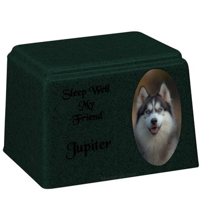 Royal Oval Cultured Pet Photo Urn