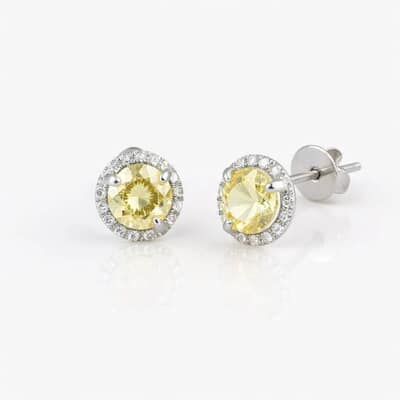 Royal Sunshine Cremation Diamond Earrings