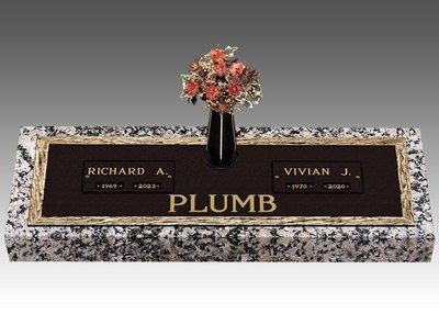 Rustic Companion Cremation Headstone 36 x 13