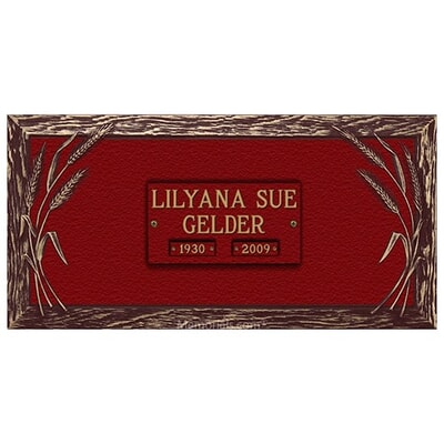 Rustic Cremation Bronze Plaques