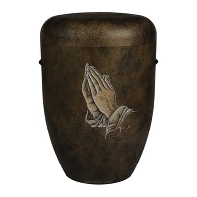 Rustic Praying Hands Cremation Urn