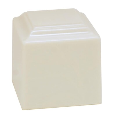 Saint White Cultured Marble Cremation Urn