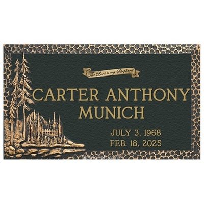 Salt Lake City Temple Bronze Plaque 24 x 14