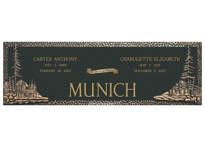 Salt Lake City Temple Bronze Plaque 36 x 13