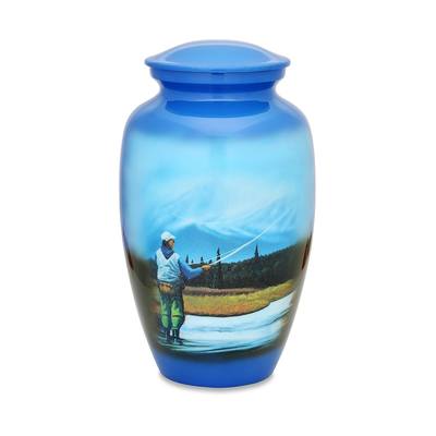 Scenic Fly Fishing Cremation Urn