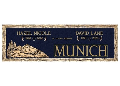 Scenic Hidden Valley Bronze Plaque 36 x 13
