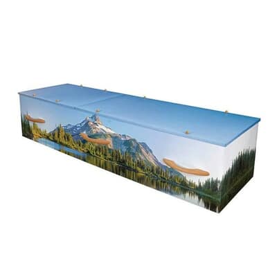 Scenic Mountain Escape Cremation Container