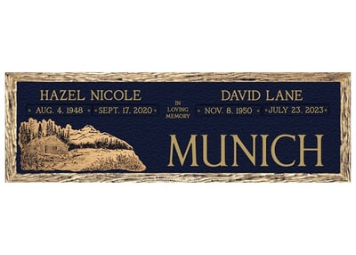 Scenic Mountain Retreat Bronze Plaque 44 x 14