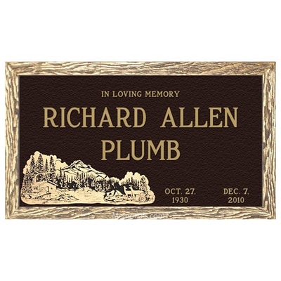 Scenic Paradise Cottage Bronze Plaques