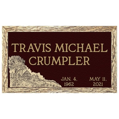 Scenic Tranquil Moments Bronze Plaque 24 x 14