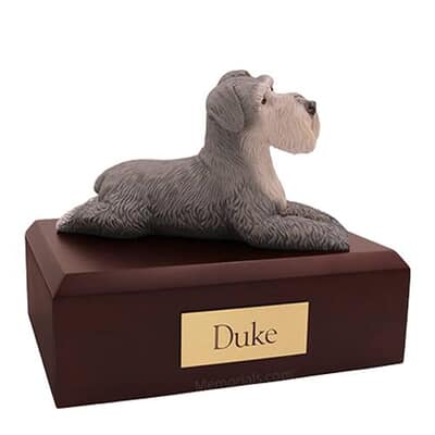 Schnauzer Grey Large Dog Urn