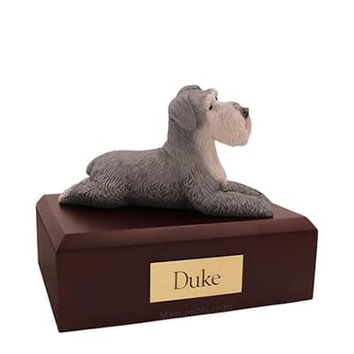 Schnauzer Grey Medium Dog Urn