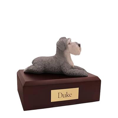 Schnauzer Grey Small Dog Urn