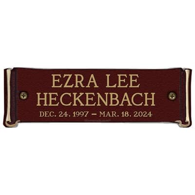 Scroll Bronze Plaque