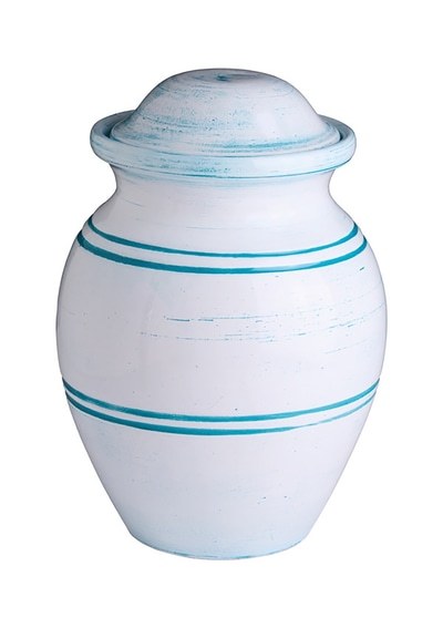 Sea Stripes Ceramic Cremation Urn