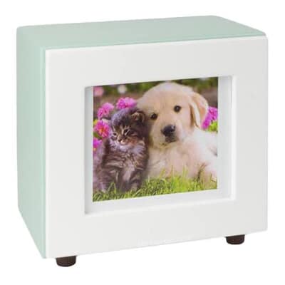 Seafoam Photo Pet Urns