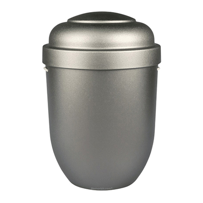 Silver Gray Biodegradable Cremation Urn