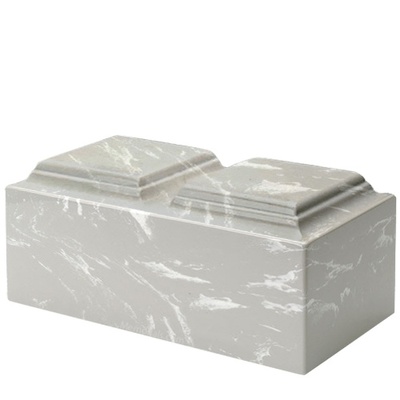 Silver Gray Marble Companion Cremation Urn