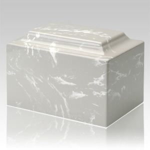 Silver Gray Marble Oversized Urn