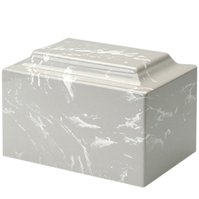 Silver Gray Marble Oversized Urn