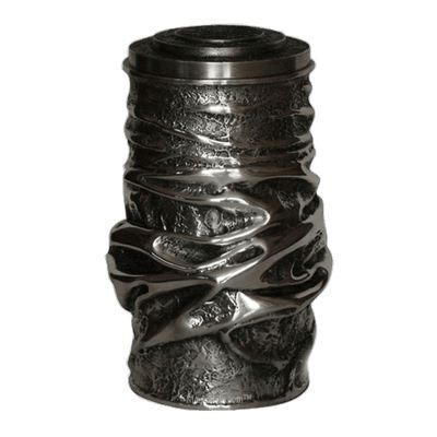 Modern Silver Funeral Urn