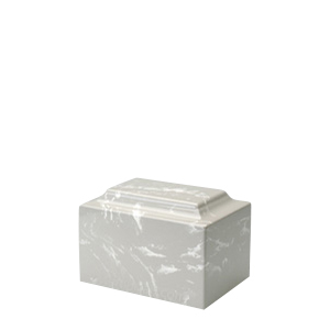 Silver Gray Marble Keepsake Urn