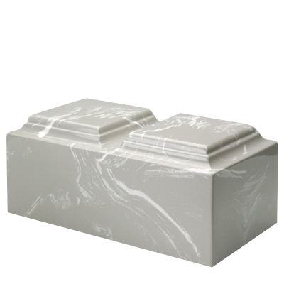Silver Gray Marble Companion Urn