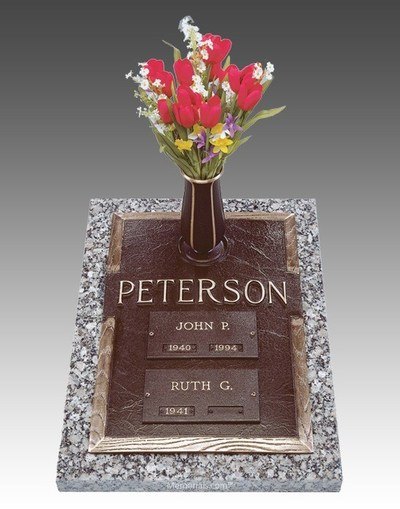 Simplicity Companion Cremation Grave Marker 16 x 24