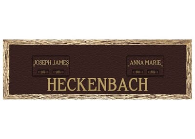 Simplicity Cremation Bronze Plaque 36 x 13