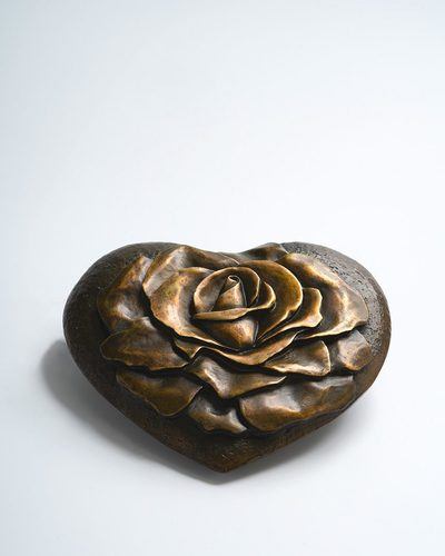 Simplicity Heart Bronze Keepsake Urn