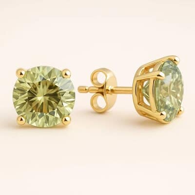 Simplicity Sage Cremation Diamond Earrings