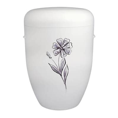 Single Flower Biodegradable Cremation Urn