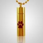 Single Paw Cylinder Cremation Jewelry II