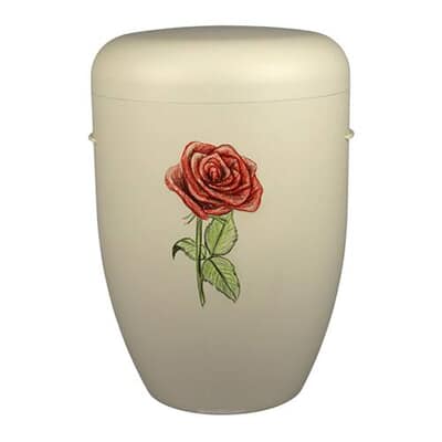 Single Rose Biodegradable Cremation Urn