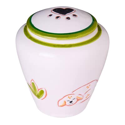 Sleeping in the Garden Ceramic Large Dog Urn