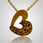 Slider Heart Paw Print Cremation Pendant II