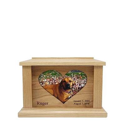 Small Cherry Center Heart Picture Pet Urn