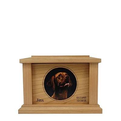 Small Cherry Circle Picture Pet Urn