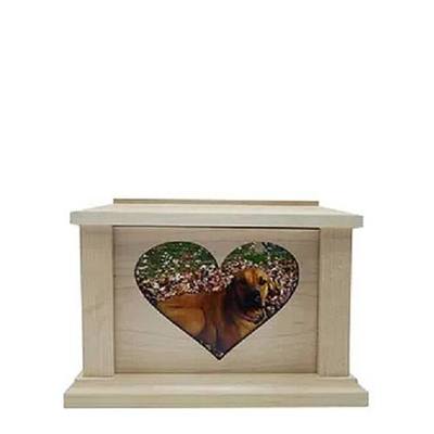 Small Maple Center Heart Picture Pet Urn