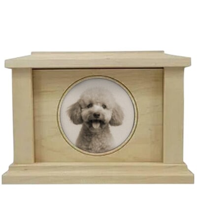 Small Maple Circle Picture Pet Urn