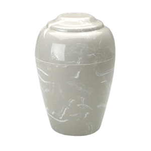 Grecian Silver Gray Marble Cremation Urn
